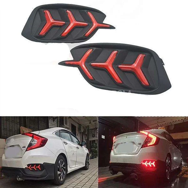 Rear Bumper Reflector Lights For Honda Civic Eaglemotors Pk