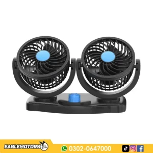 07 Car Cooling Air Fan 360 Degree Rotatable Auto Fan Dual
