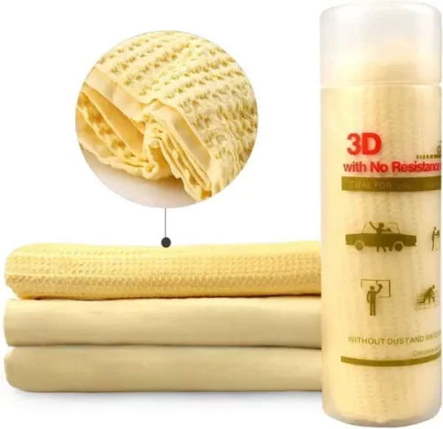 3D Texture Premium Cleaning Chamois, Synthetic Drying Towel for Car