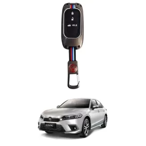 honda-HKJKHKJVJUKcivic-2022-key-cover-with-metal-shell HONDA CIVIC NEW 2025-2025 METAL KEY COVER 4 BUTTON