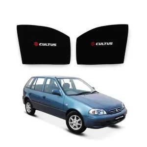 BXVF Side Sun Shades Suzuki Cultus 2003 to 2017 With Logo 4Pc