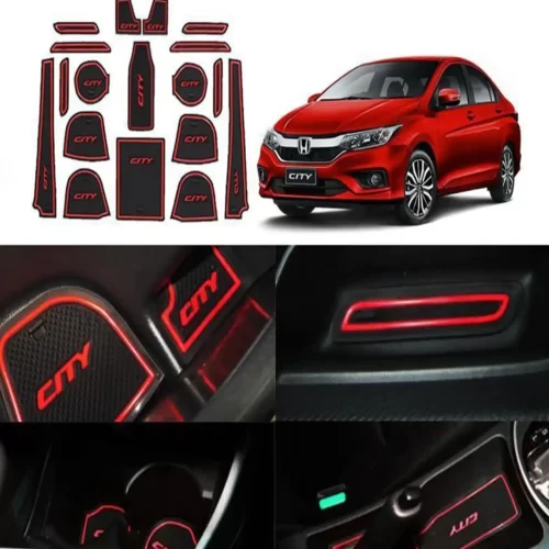 RE&BLACK INTERIOR  MATS FOR CITY .