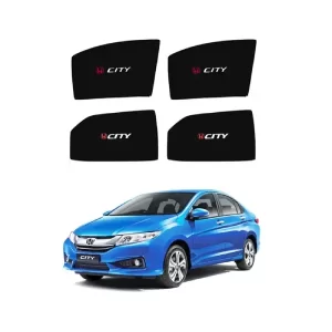 JNNVHGUIDGH Side Sun Shades Honda City 2021 to 2024 With Logo 4Pc