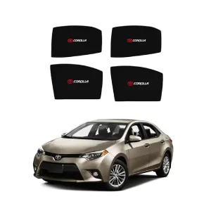 VZBZNM Side Sun Shades Toyota Corolla 2015-2024 With Logo 4Pc