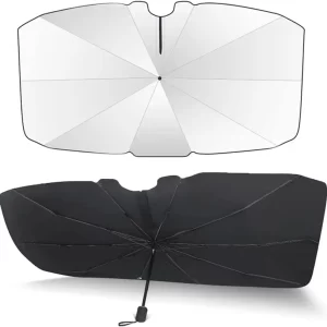image (4) CAR WINDSCREEN UNIVERSAL SUNSHADE UMBRELLA.