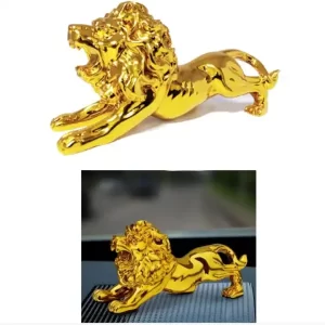 LION GOLDEN\SILVER SCULPTURE CAR DECORATION.[2 SIZES AVAILABLE]