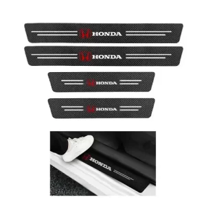 imageAXS HONDA Logo Car Door Floor Panel Guard Carbon Fiber Sticker