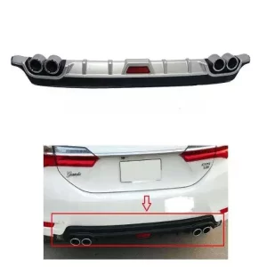 imageBXVC HFG TOYOTA COROLLA 2015-2020 KANTARA STYLE DUAL EXHAUST DIFFUSER.