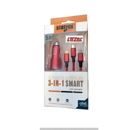 imageFEDC STOTFOX 3-IN-1 SMART CAR CHARGER.