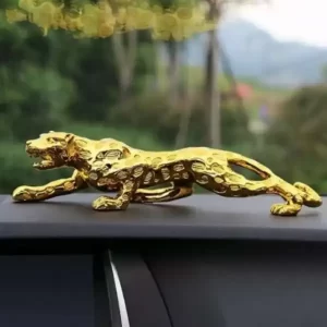 LEOPARD GOLDEN\SILVER SCULPTURE CAR DECORATION.[2 SIZES AVAILABLE]
