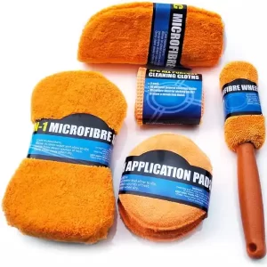 imagefgb PRO USER 9Pcs MICROFIBER CAR CLEANING KIT.
