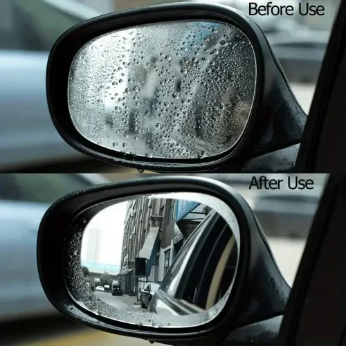 2pcs Anti-Fog Rainproof Car Mirror Film Protective Sticker for Rearview Mirrors