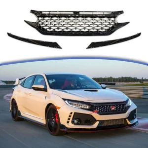 Honda Civic X Diamond Style SI Grill Glossy Black