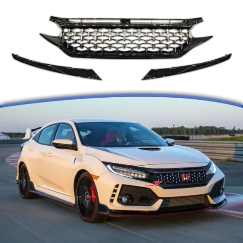 Honda Civic X Diamond Style SI Grill Glossy Black