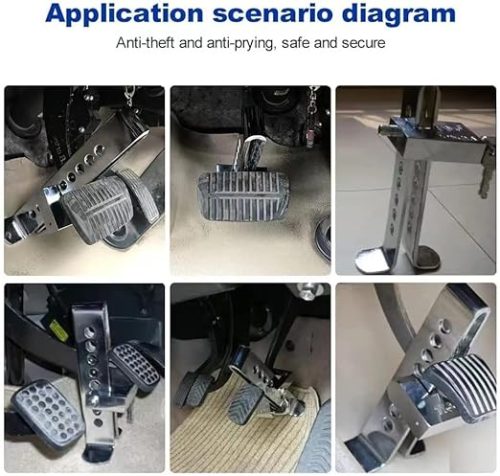 Stainless Steel Anti Theft Pedal Lock for Car Brake